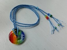 2.8 Sea Rainbow｜ネックレス（水色×スカイブルーストラップ）