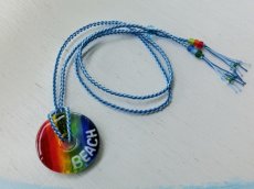 3.5 SEA Rainbow｜ネックレス（水色×スカイブルーストラップ）