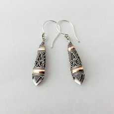 画像2: バリ島シルバーwithゴールド｜ピアス (2)