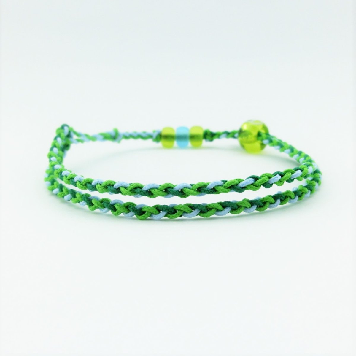 U-PRETZ 2連|ブレスレット・アンクレット|きみどり×水色×グリーン