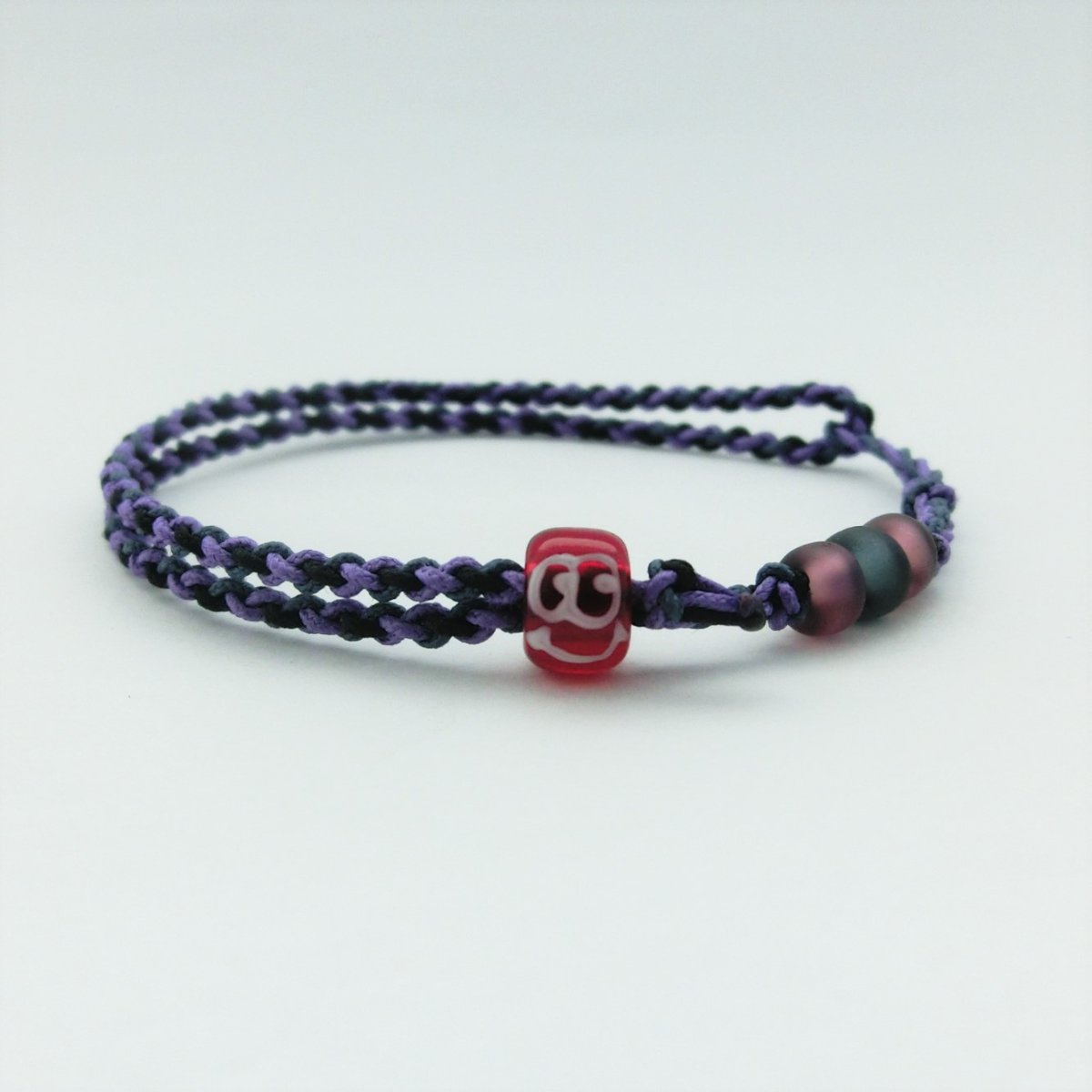 U-PRETZ 2連|ブレスレット・アンクレット|パープル×ブラック×スレート