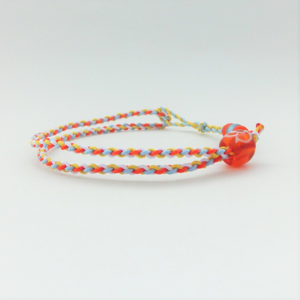 U-PRETZ 2連|ブレスレット・アンクレット|オレンジ×水色×イエロー×ホワイト