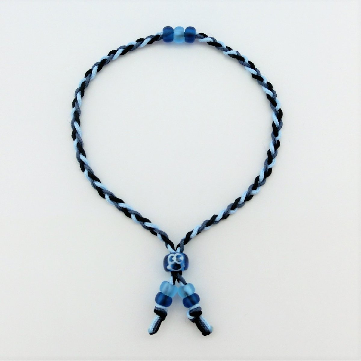 ビーチ｜ブレスレット・アンクレット｜水色×グレー×ブラック