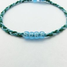 絆＊ブレスレット／アンクレット　「グリーン×ダークルーサイトグリーン×ルーサイトグリーン」