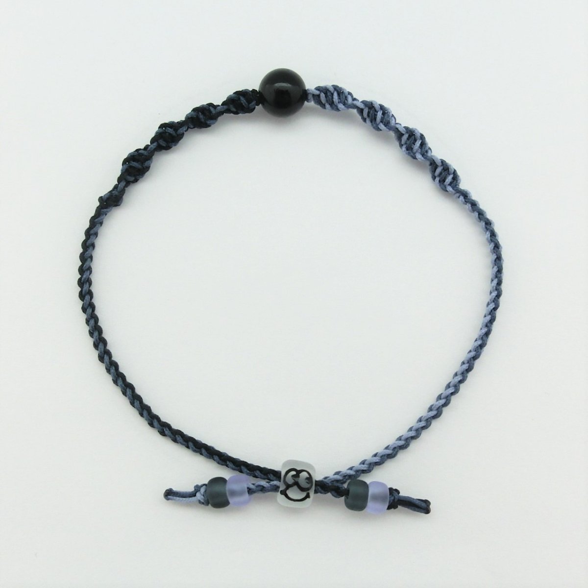 成功の石【オニキス】｜ブレスレット・アンクレット｜ホワイト×マルサラ・ブラック