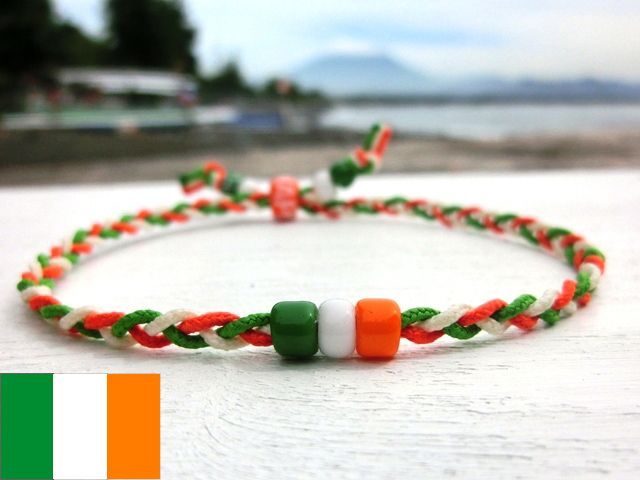 国旗 アイルランド きみどり ホワイト オレンジ Doughnut Necklace
